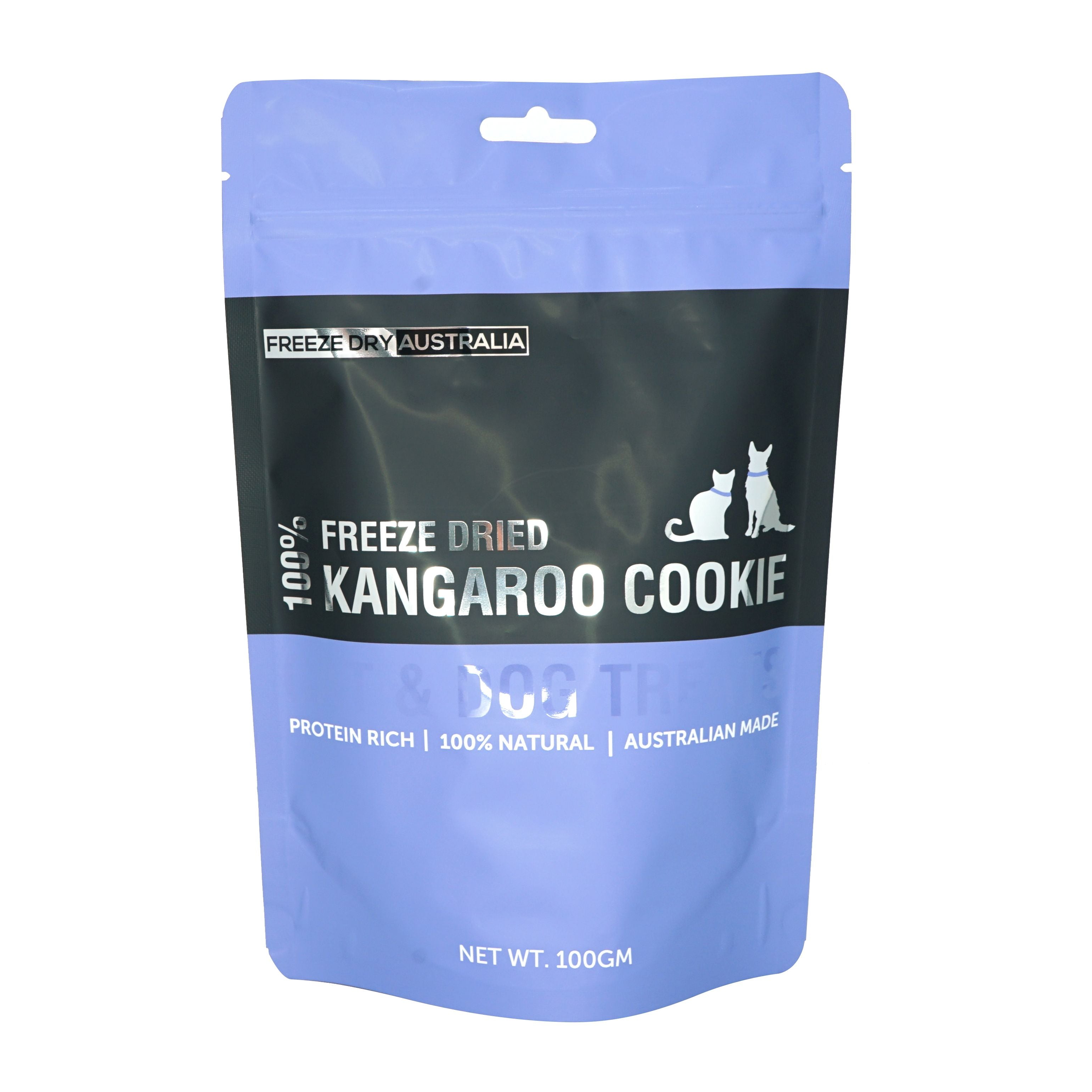 Freeze Dried Kangaroo Dog Treats & Cat Snacks - 100% Natural Australian Kangaroo Meat, Grain-Free, High Protein Pet Food - Perfect for Training Rewards & Dental Health Care