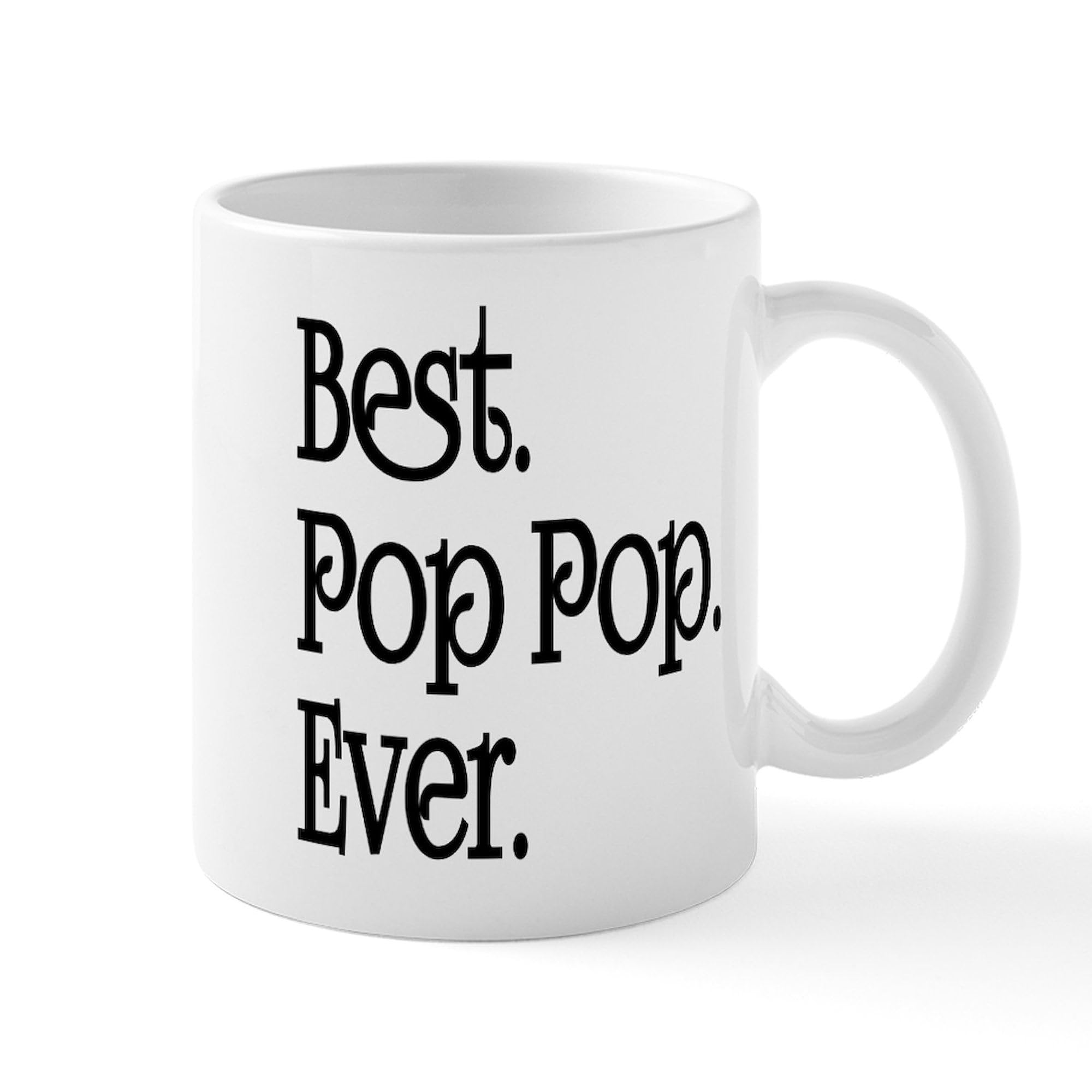 Best Pop Pop Ever 11 oz (325 ml) Ceramic Coffee Mug - Funny Novelty Gift for Pop Culture Fans, Perfect for Home, Office & Coffee Lovers