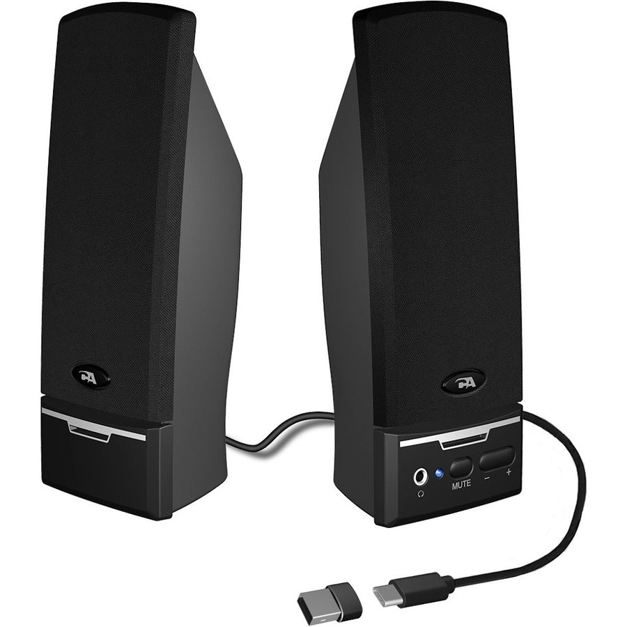 2.0 USB Powered Desktop Computer Speakers with LED Indicator - Compact Stereo Sound for PC, Laptop, Gaming & Home Office Setup