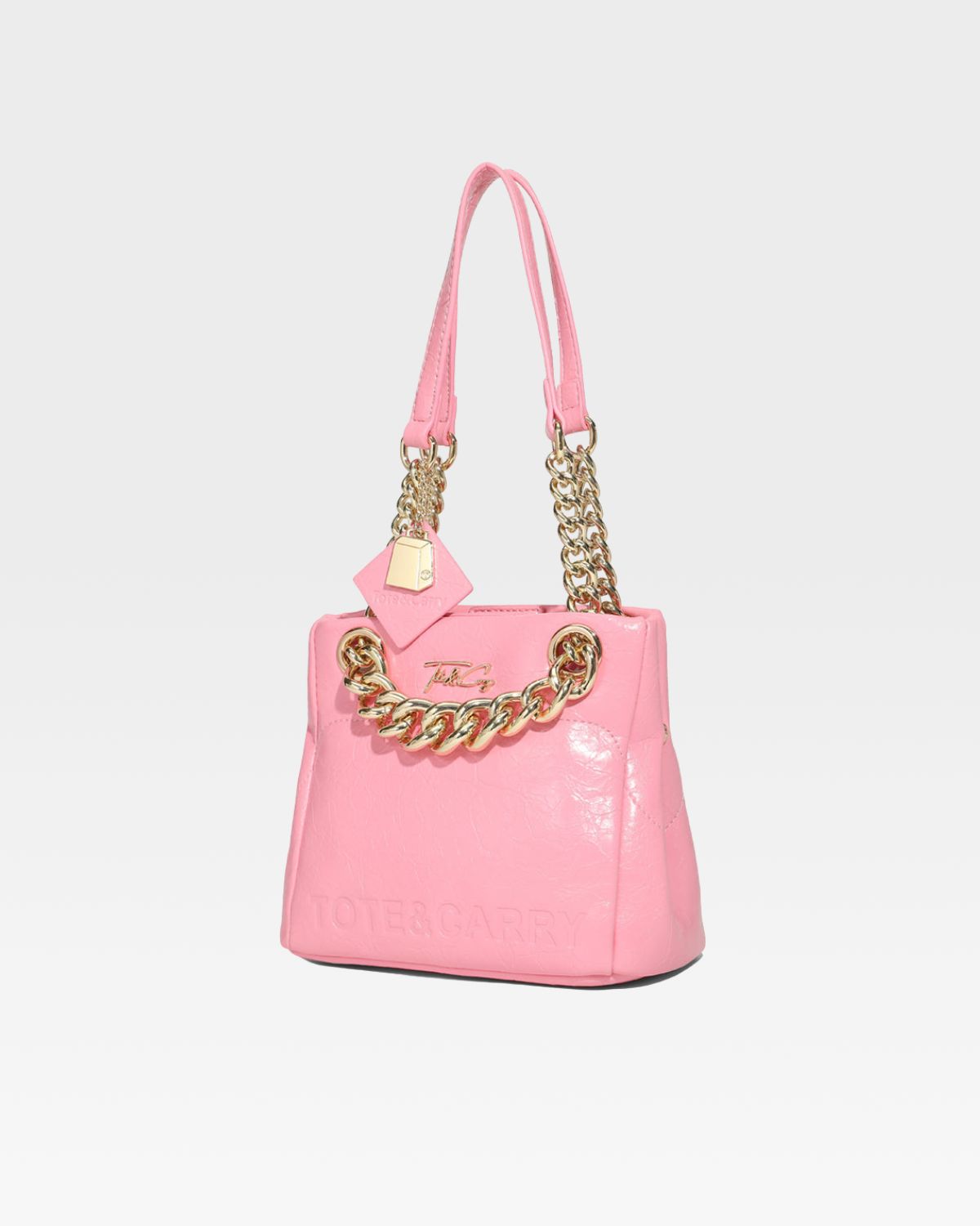 Baby Pink Leather Mini Tote Bag for Women - Stylish & Lightweight Everyday Handbag for Work, Shopping & Travel