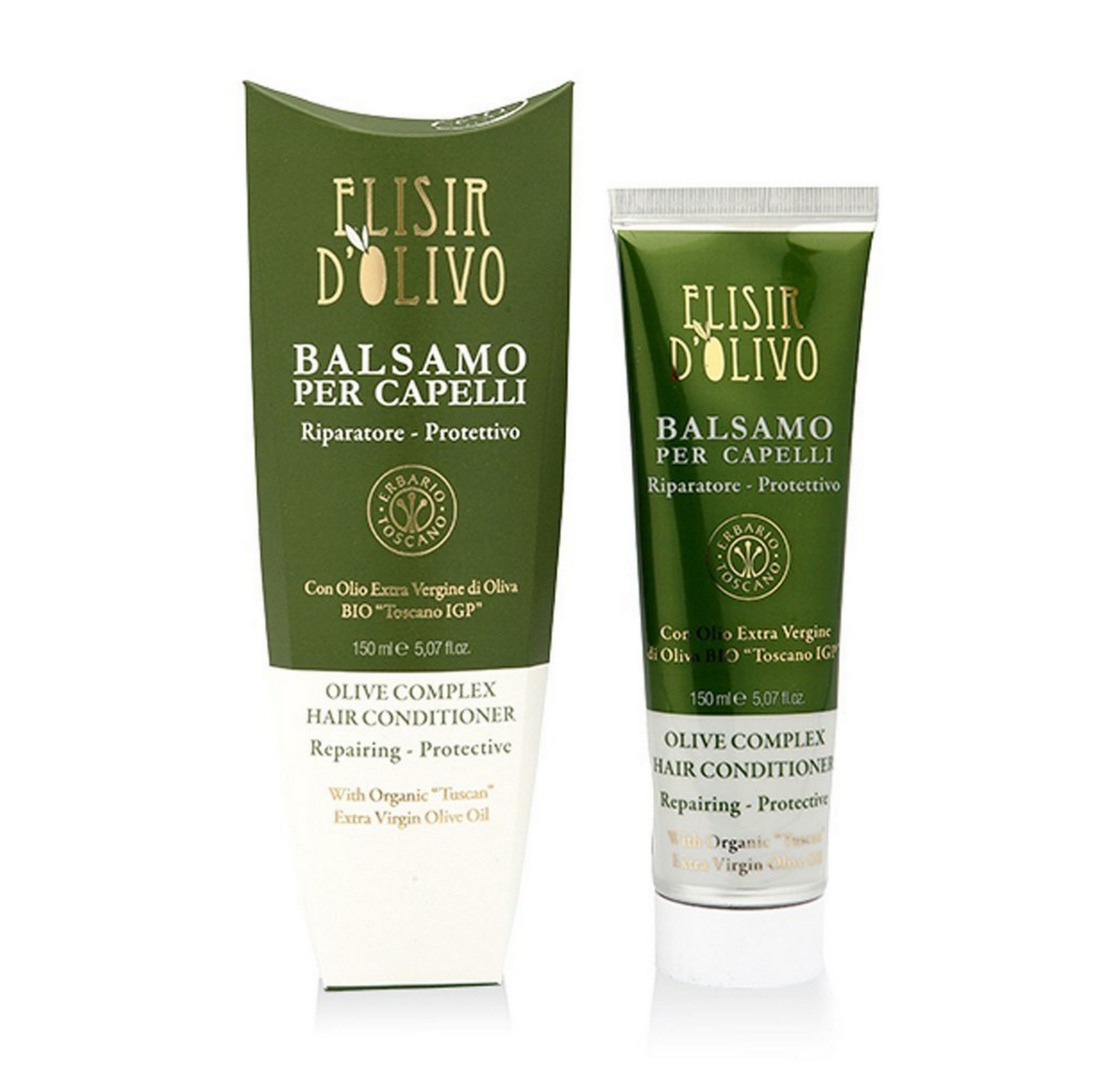 Erbario Toscano Olive Complex Hair Conditioner 150ml - Nourishing & Repairing for Dry, Damaged Hair - Perfect for Daily Hair Care & Salon Treatments