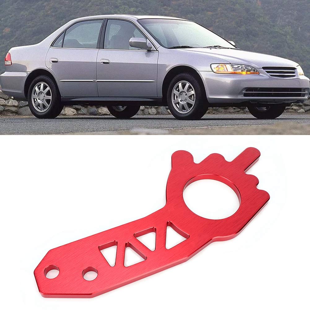 Universal Red Aluminum Alloy Car Tow Hook Ring Kit - Front & Rear Towing Ring for Trucks & SUVs - Off-Road Recovery & Emergency Towing Accessory