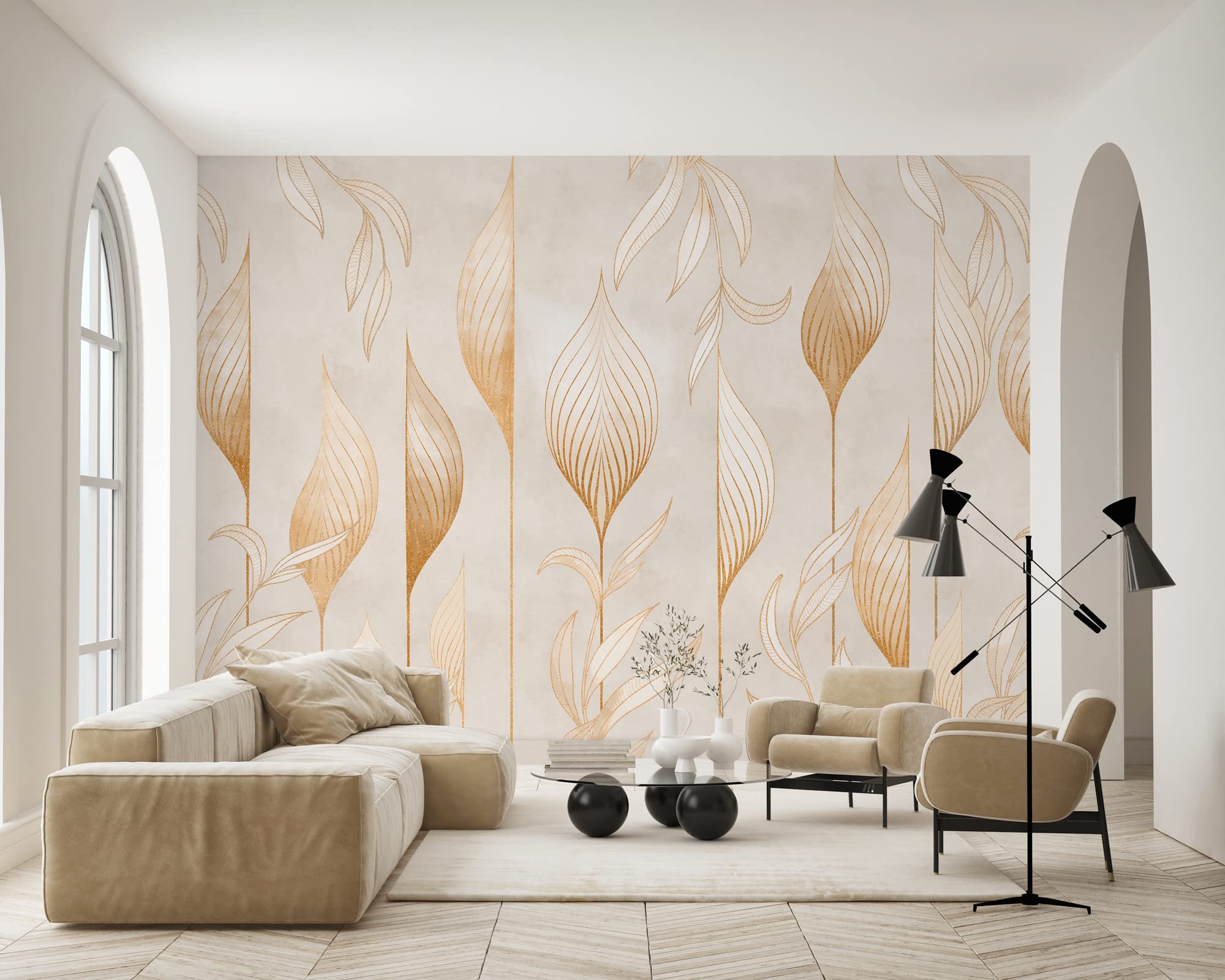 Murwall Abstract Art Wallpaper - Bohemian Geometric Peel and Stick Wallpaper for Living Room, Bedroom Decor | Self-Adhesive Removable Wall Mural