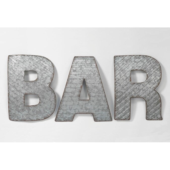 Stylish BAR Metal Wall Decor - Modern Home & Office Art - Perfect for Living Room, Bedroom, or Bar Area Decoration