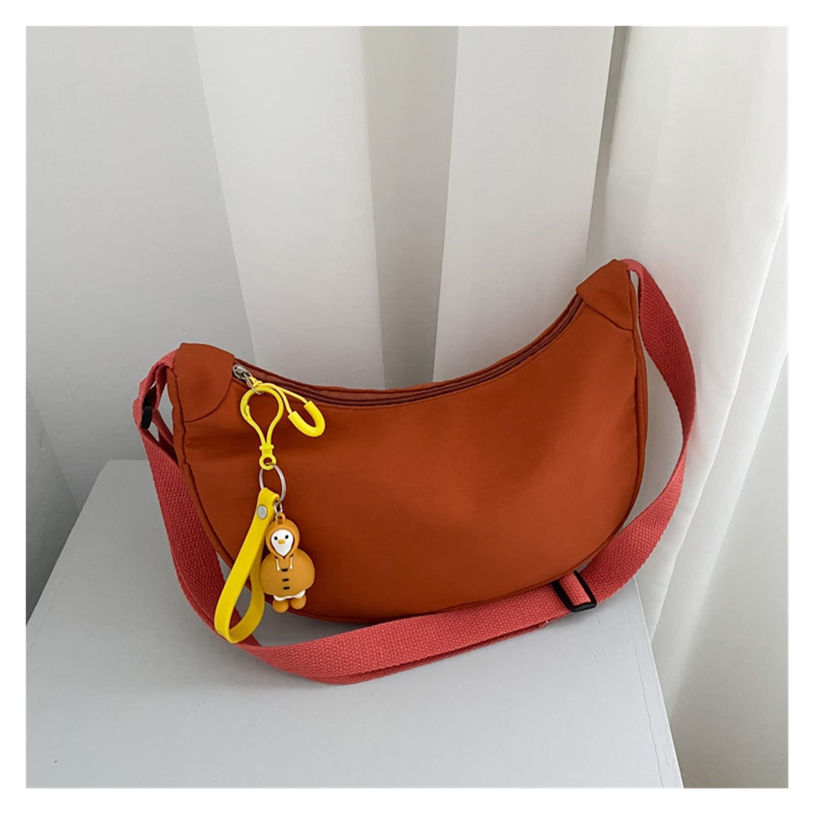 Fashionable Korean Nylon Messenger Bag for Women - Lightweight Crossbody Shoulder Bag, Armpit Bag, Dumpling Bag (One Size, Color A) - Ideal for Work Commute, Travel Essentials, College Campus & Everyday Carry