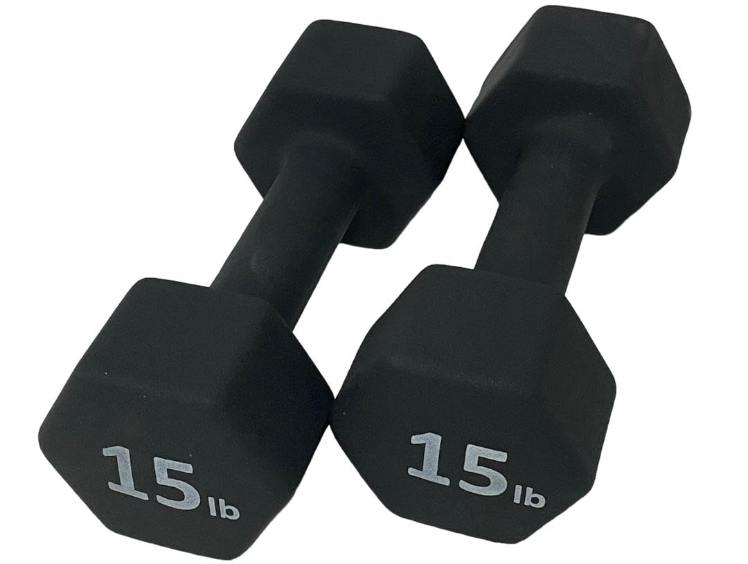 Premium Neoprene Coated Dumbbell Set - 5lb, 10lb, 15lb Weights for Home Gym, Strength Training & Fitness Workouts - Perfect for Women & Men, Ideal for Toning, Muscle Building & Cardio Exercises