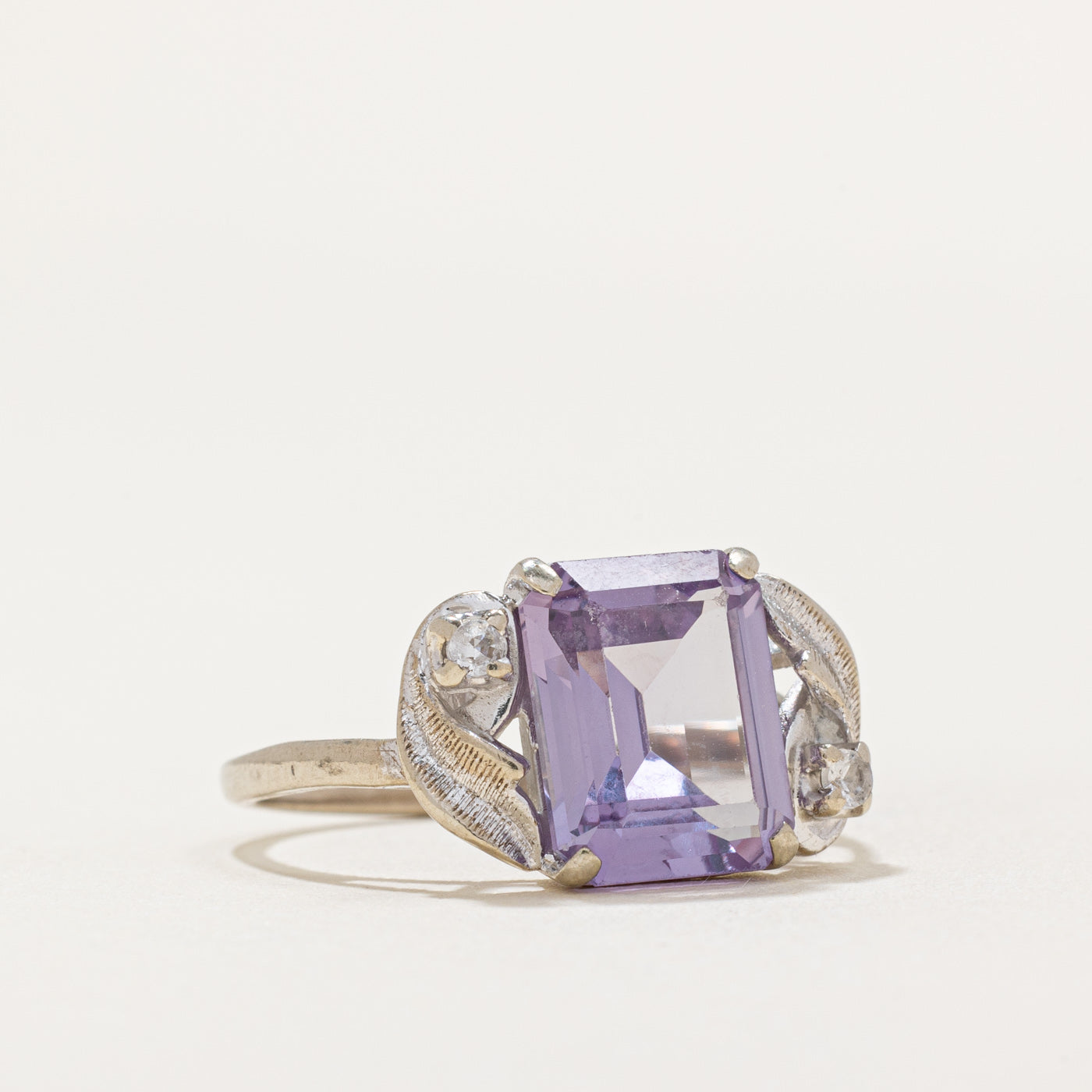 3.60ct Synthetic Purple Sapphire & Spinel Ring with 0.04ctw Accents - Size 6.25 - Elegant Jewelry for Women, Perfect for Weddings, Anniversaries & Special Occasions