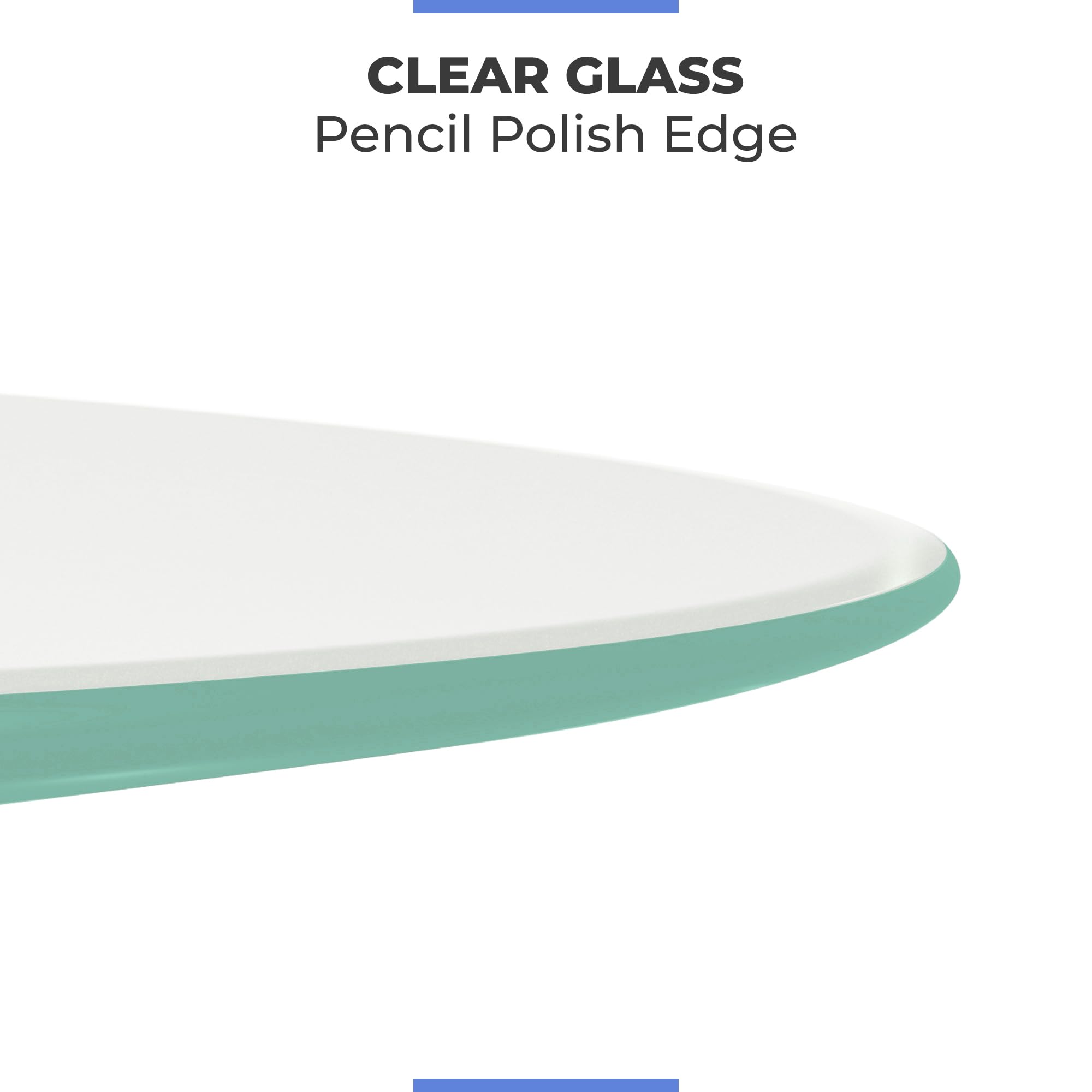 Tempered Clear Round Glass Table Top 18
