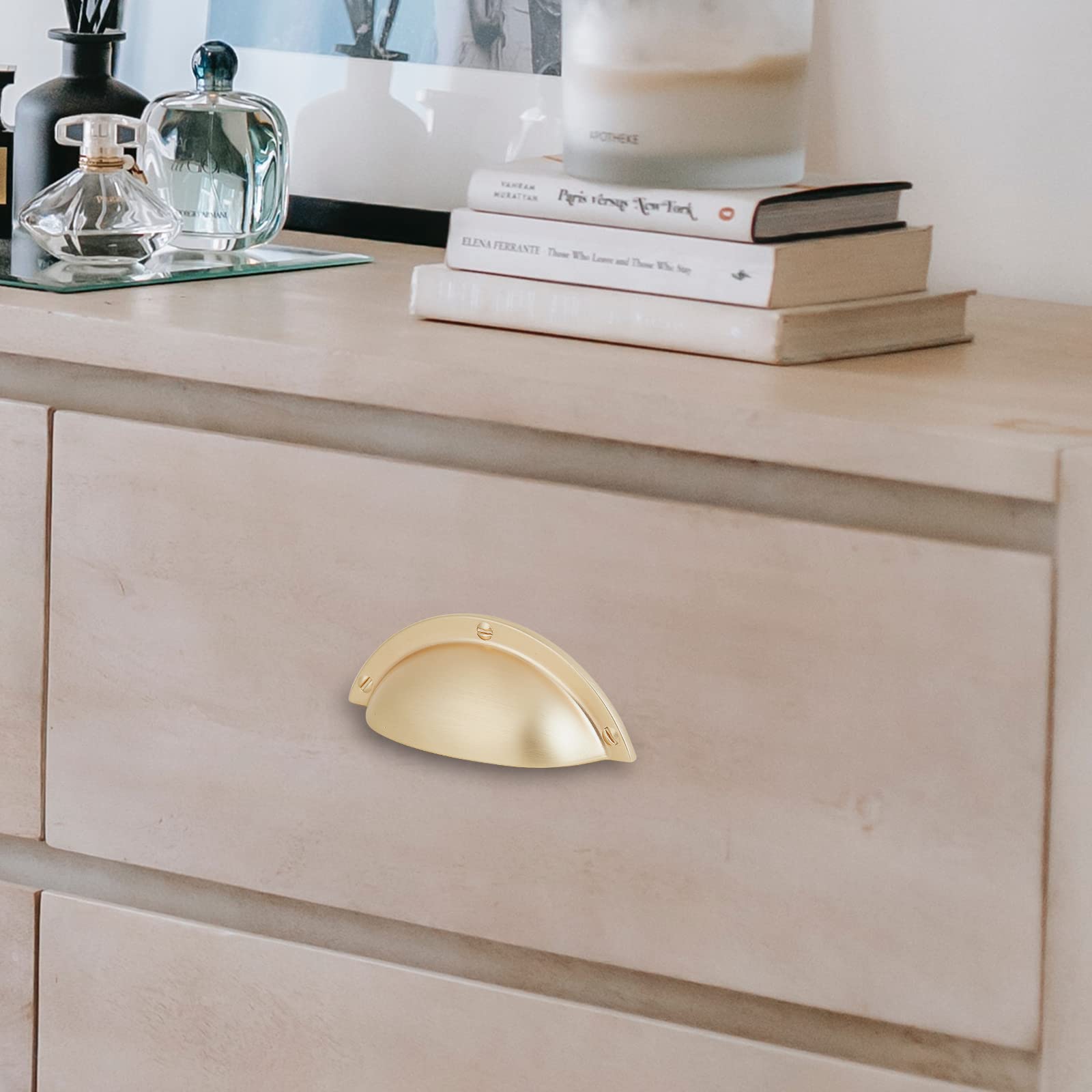 10 Pack HARPOON 2.5 Inch Brushed Gold Cabinet Pulls - Kitchen Cabinet Handles, Drawer Pulls for Home, Office & RV Furniture Hardware (Set of 10) - Perfect for Kitchen Remodel, Bathroom Vanity & Closet Organization