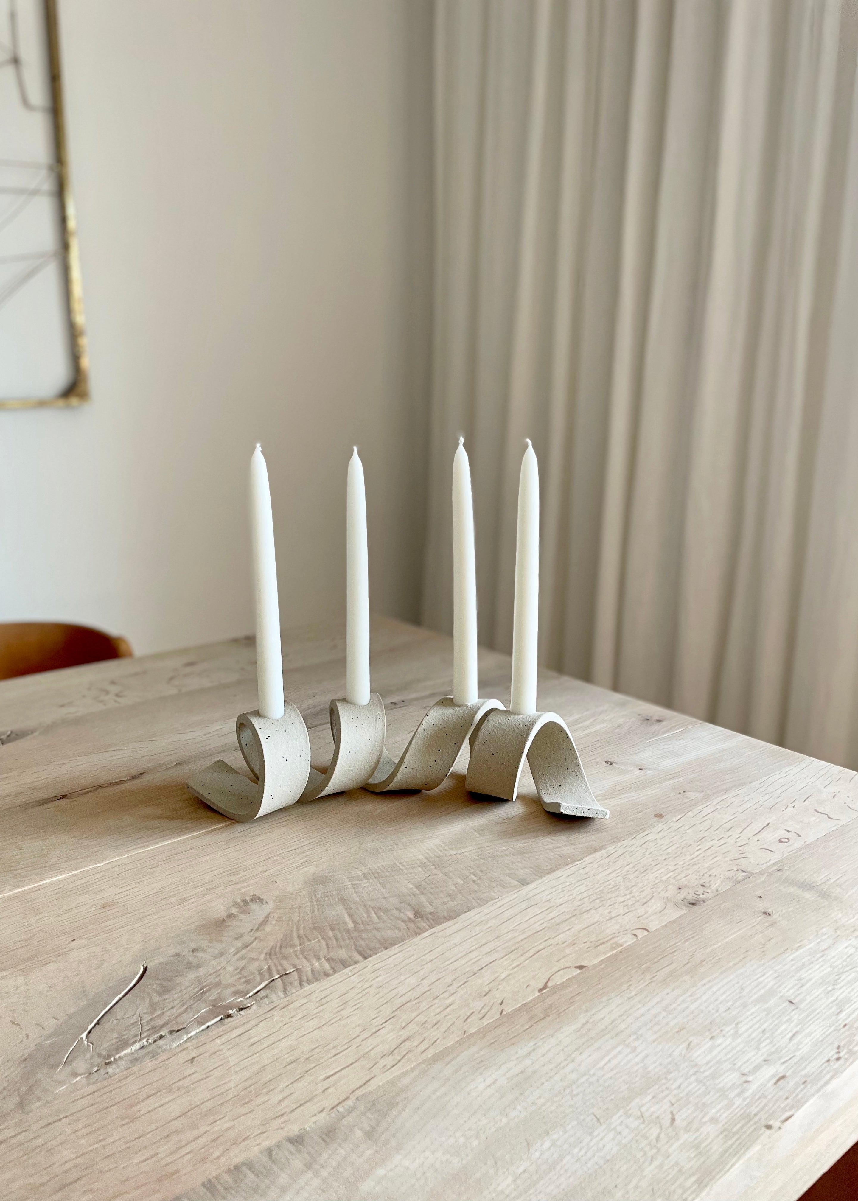 Advent Candle Holder - Traditional Christmas Candle Stand for Holiday Decorations, Church, Home & Table Centerpiece