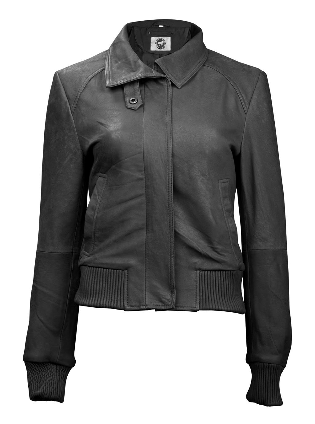 **Genuine Leather Bomber Jacket for Women - Black, Tan & Brown - Missy & Plus Size - Stylish Outerwear for Casual & Night Out**