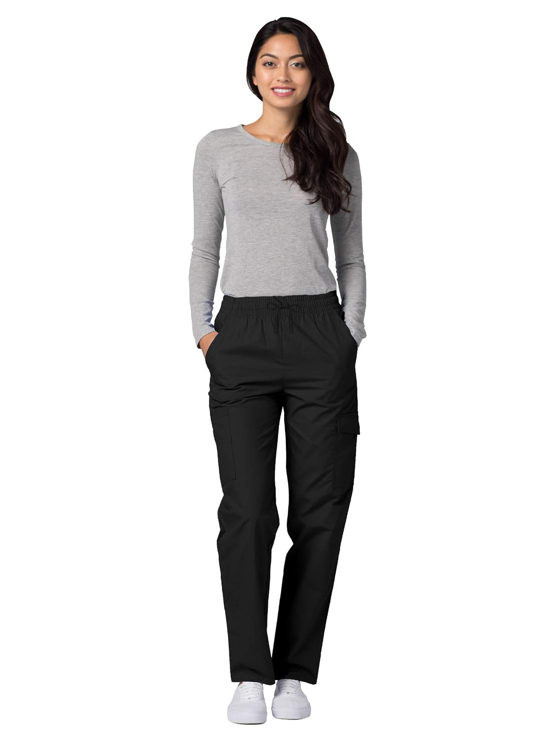 Adar Women's Universal Tapered Cargo Scrub Pants - Comfortable Medical Work Pants for Nurses, Doctors & Healthcare Professionals - Perfect for Hospital Shifts & Clinical Work