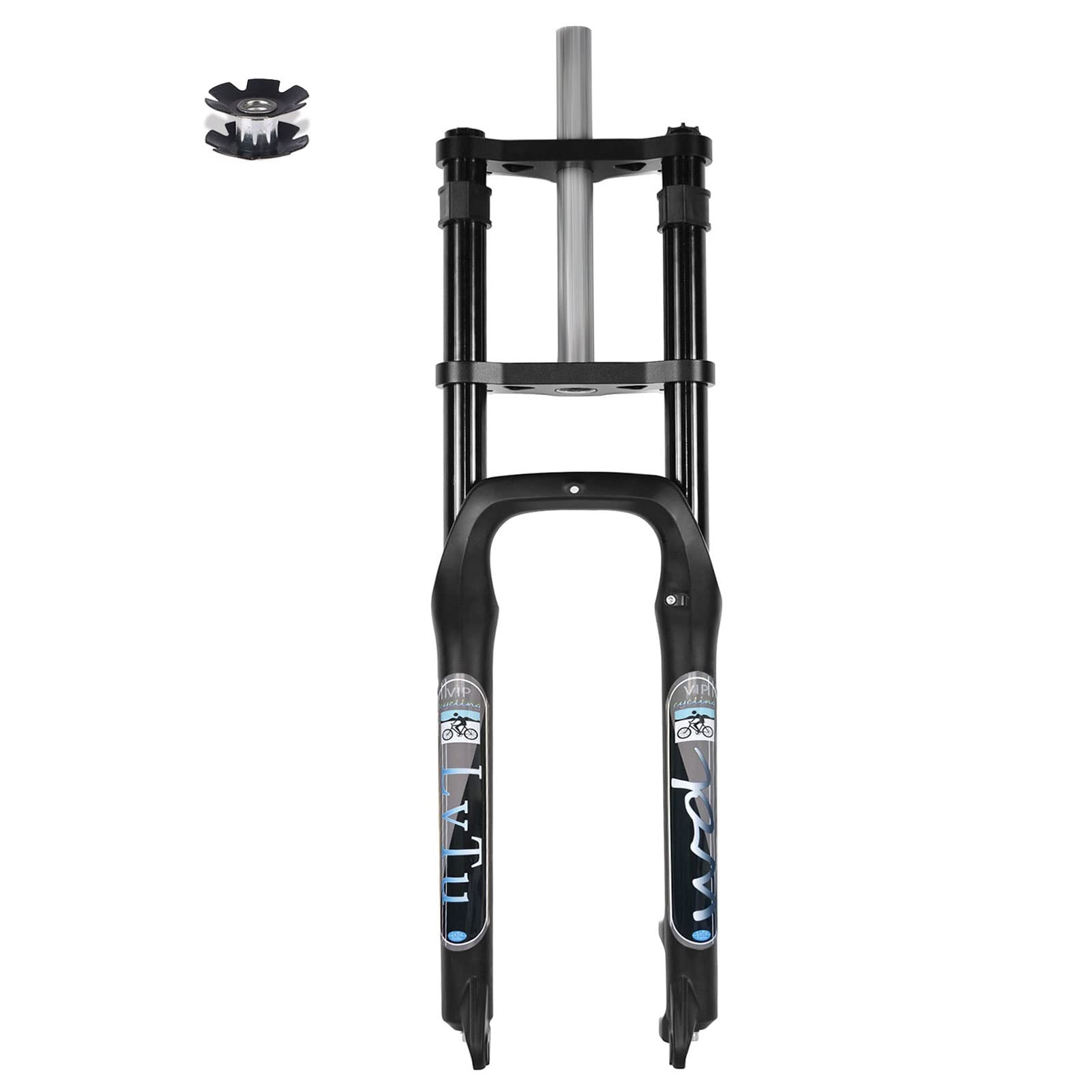 20/26 Inch Fat Bike Fork - 4.0 Inch Wide Tire Suspension Fork with 160mm Travel for Snow, Beach & Downhill Riding - Compatible with Mountain Bikes, BMX & E-Bikes (20 Inch Size) - Perfect for Winter Trails, Sandy Shores & Off-Road Adventures