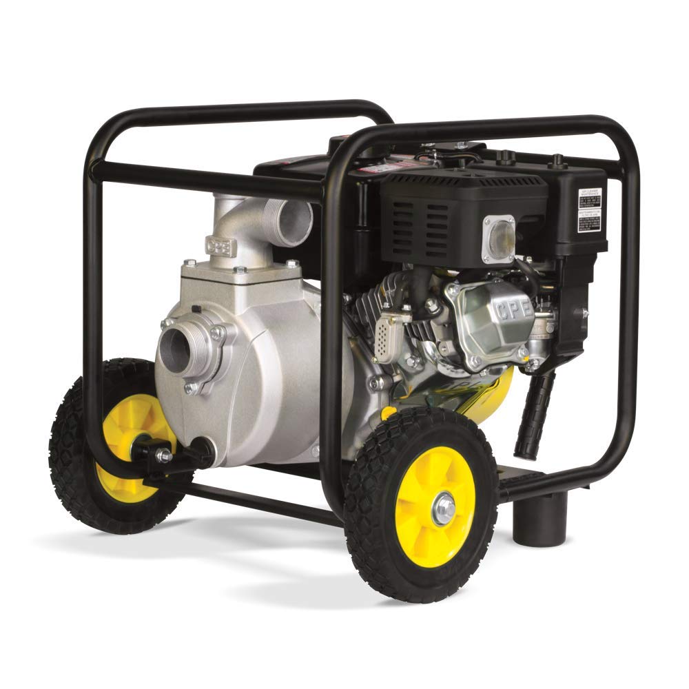 Champion 2-Inch Gas-Powered Water Transfer Pump with Hose & Wheels - Portable Semi-Trash Pump for Flooding, Construction, Irrigation & Pool Draining