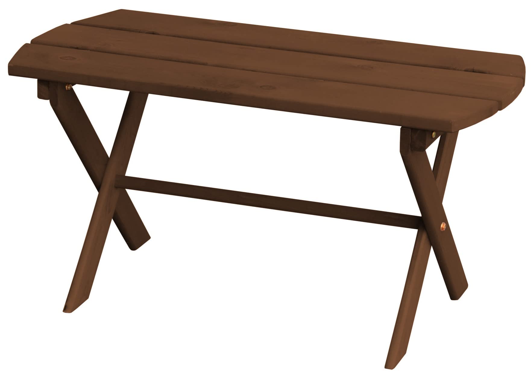 Folding Coffee Table - Solid Cedar Wood, Mushroom Stain Finish - Compact & Space-Saving Design for Small Living Rooms, Patios, and Apartments