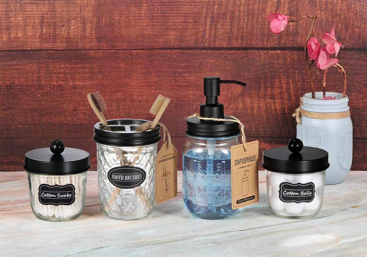 Amolliar Mason Jar Liquid Soap Dispenser Lid - 2 Pack Rustproof Stainless Steel Replacement Pump for Kitchen, Bathroom & Farmhouse Decor | Hand Soap, Dish Soap & Lotion Dispenser - Perfect for Rustic Home, Wedding Decor & DIY Projects
