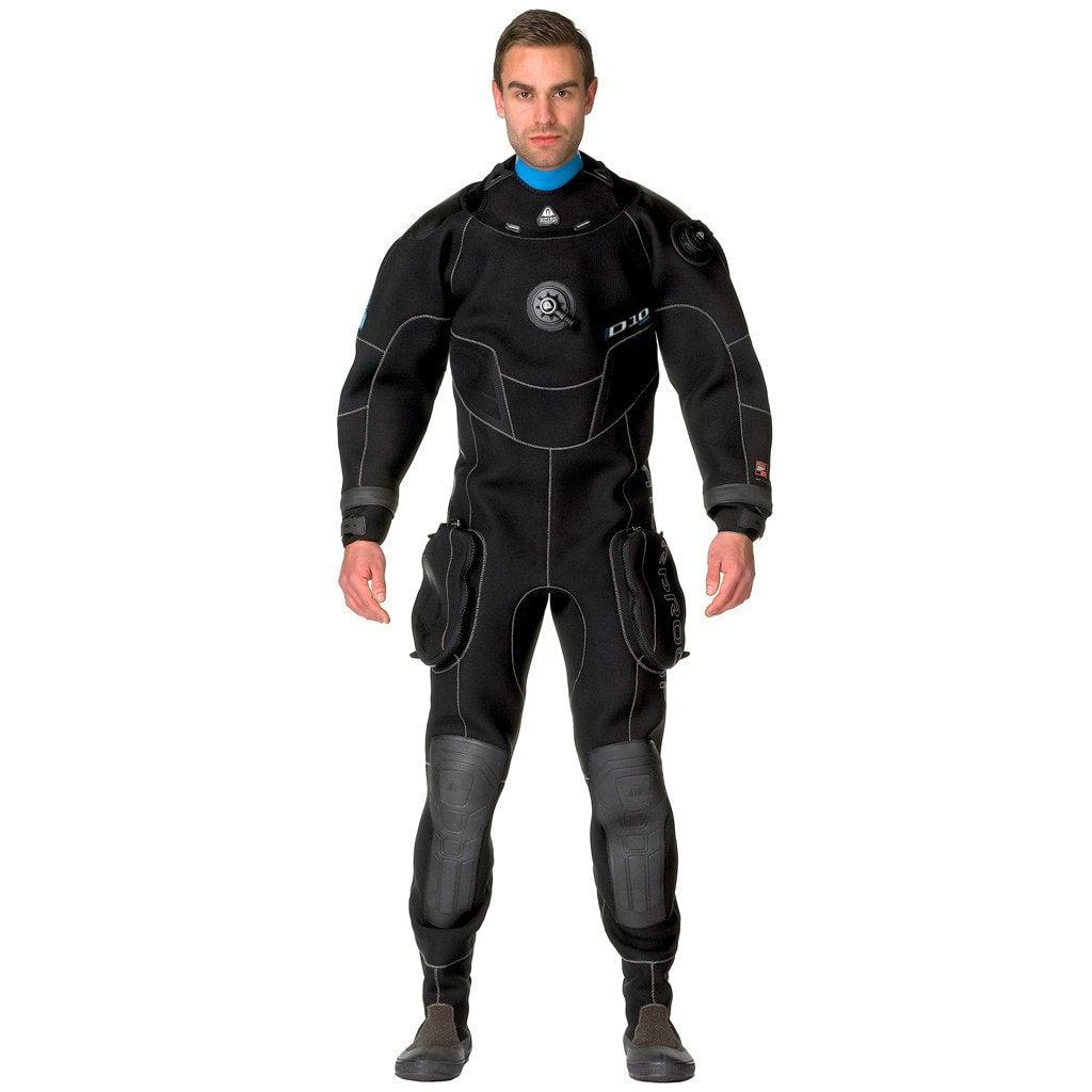 D10 Pro ISS Waterproof Men's Drysuit for Scuba Diving, Kayaking & Cold Water Sports - Heavy Duty Neoprene Diving Suit with Reinforced Seams