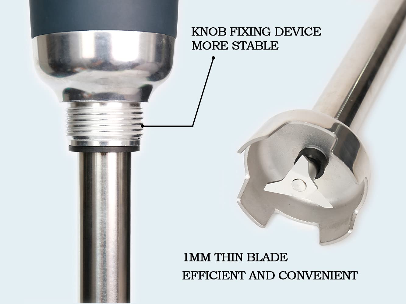 500W Heavy Duty Immersion Blender - Commercial Handheld Mixer with 2500-15000 RPM & Removable Shaft - Perfect for Soups, Smoothies, Sauces & Baking in Professional & Home Kitchens