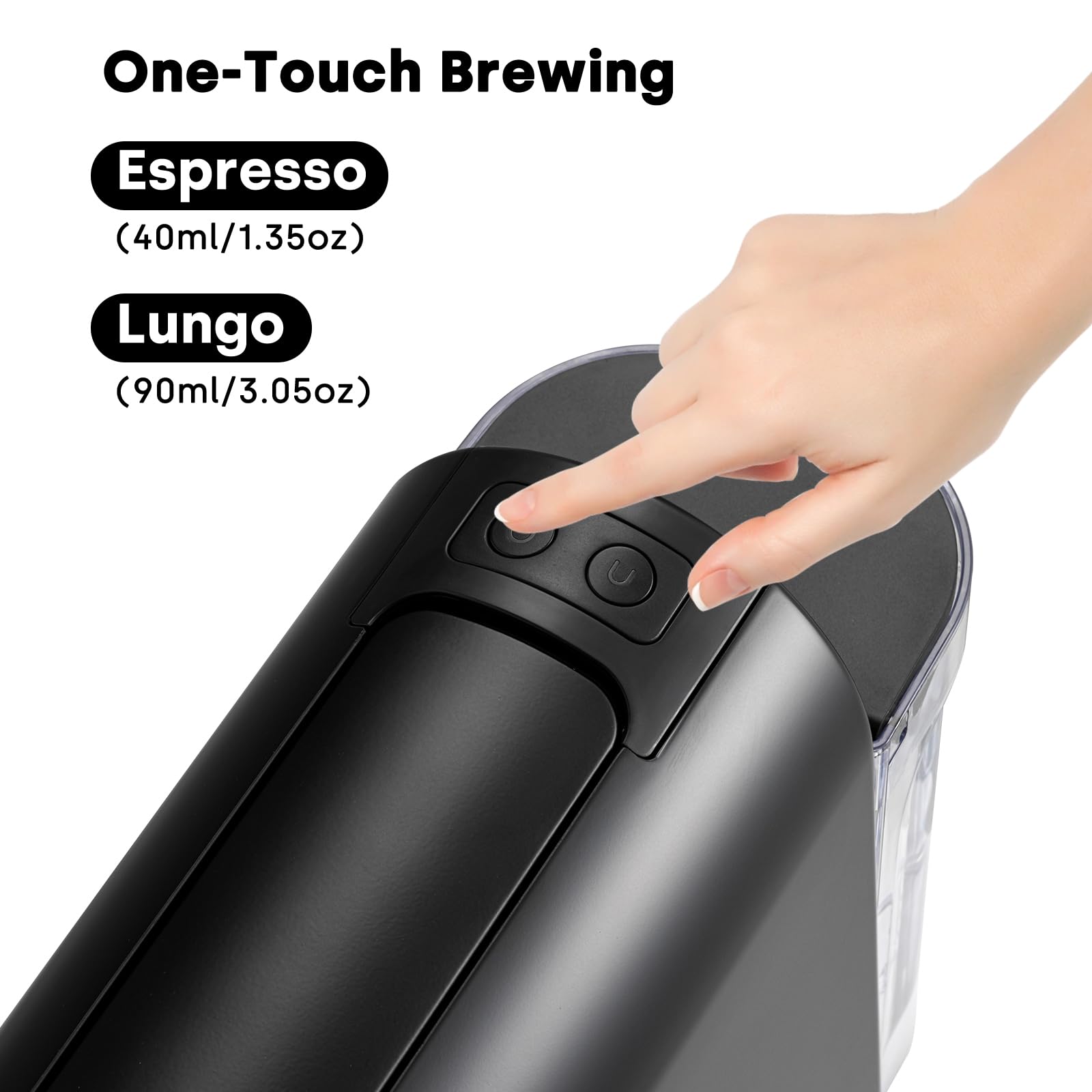 Compact 20 Bar Espresso Pod Machine - Compatible with NS Original Capsules, Removable Water Tank for Cappuccino, Latte & Black Coffee | Perfect for Home, Office & Small Spaces