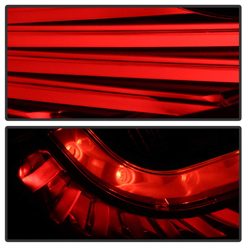 ACANII Smoked LED Tail Lights Brake Lamps Set for 2003-2005 Infiniti G35/G35GT Coupe - Black Housing, Left+Right Pair - Enhance Style & Night Visibility for Sports Cars