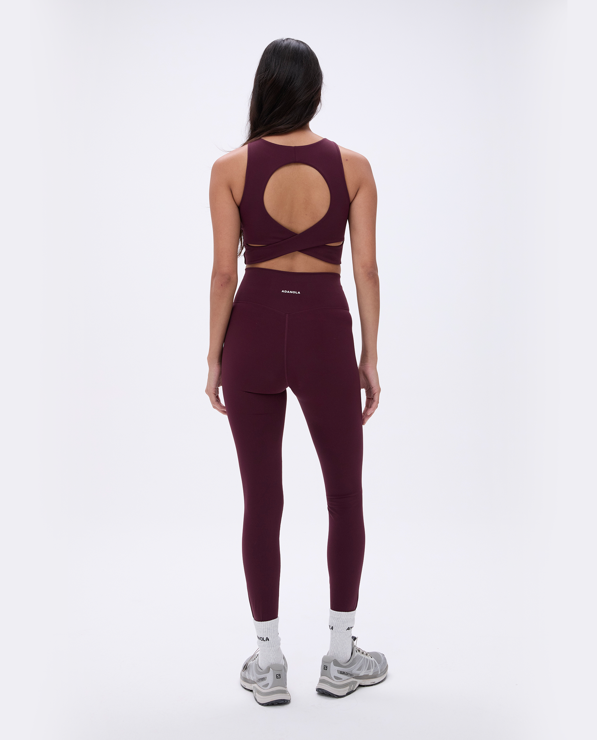Ultimate Leggings for Women - Dark Cherry Color High Waist Yoga Pants - Perfect for Workout, Running, Yoga & Lounge Wear