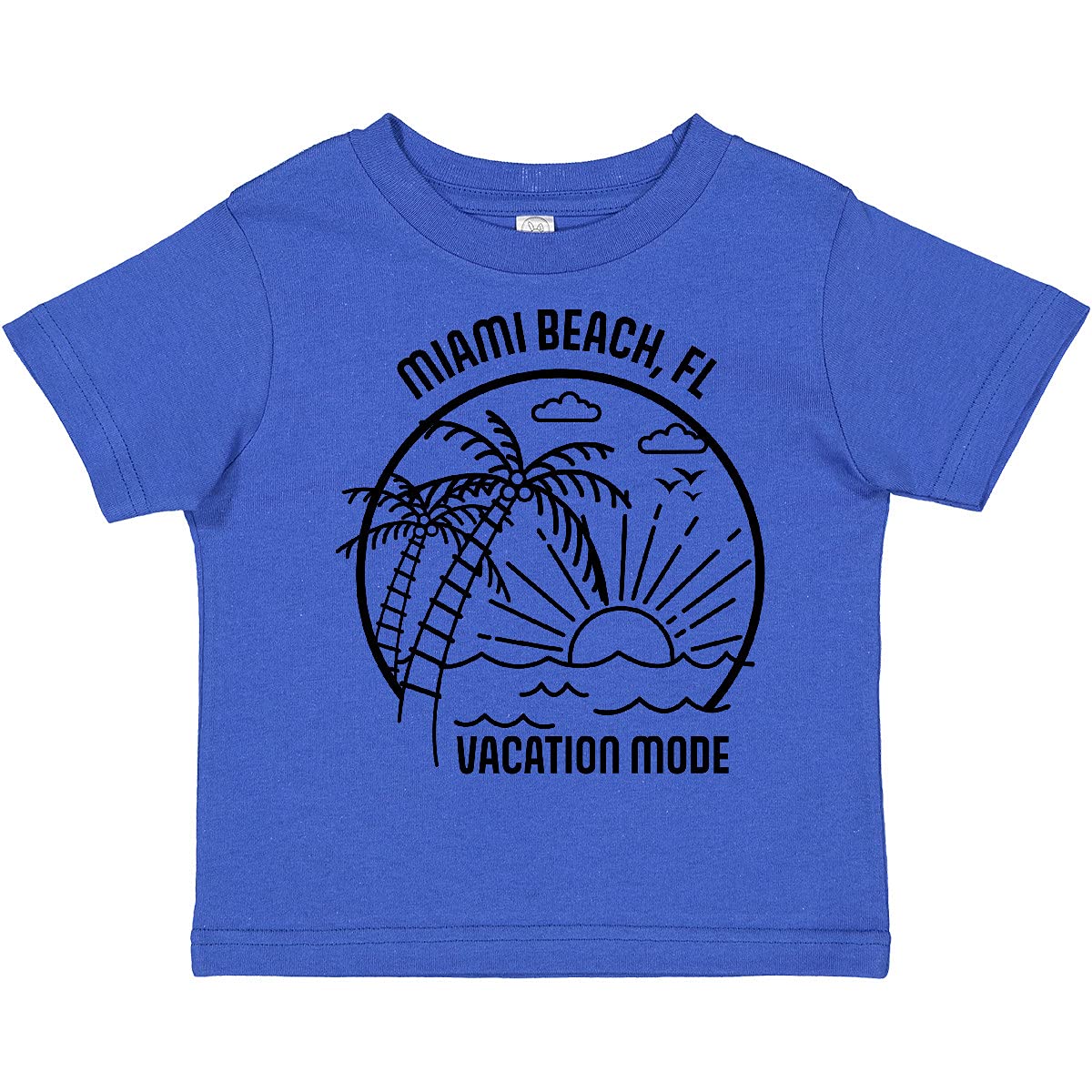 Inktastic Summer Vacation Mode Miami Beach Florida Toddler T-Shirt - Fun Beach Outfit for Kids, Florida Vacation Souvenir, Cute Toddler Apparel for Travel & Holidays