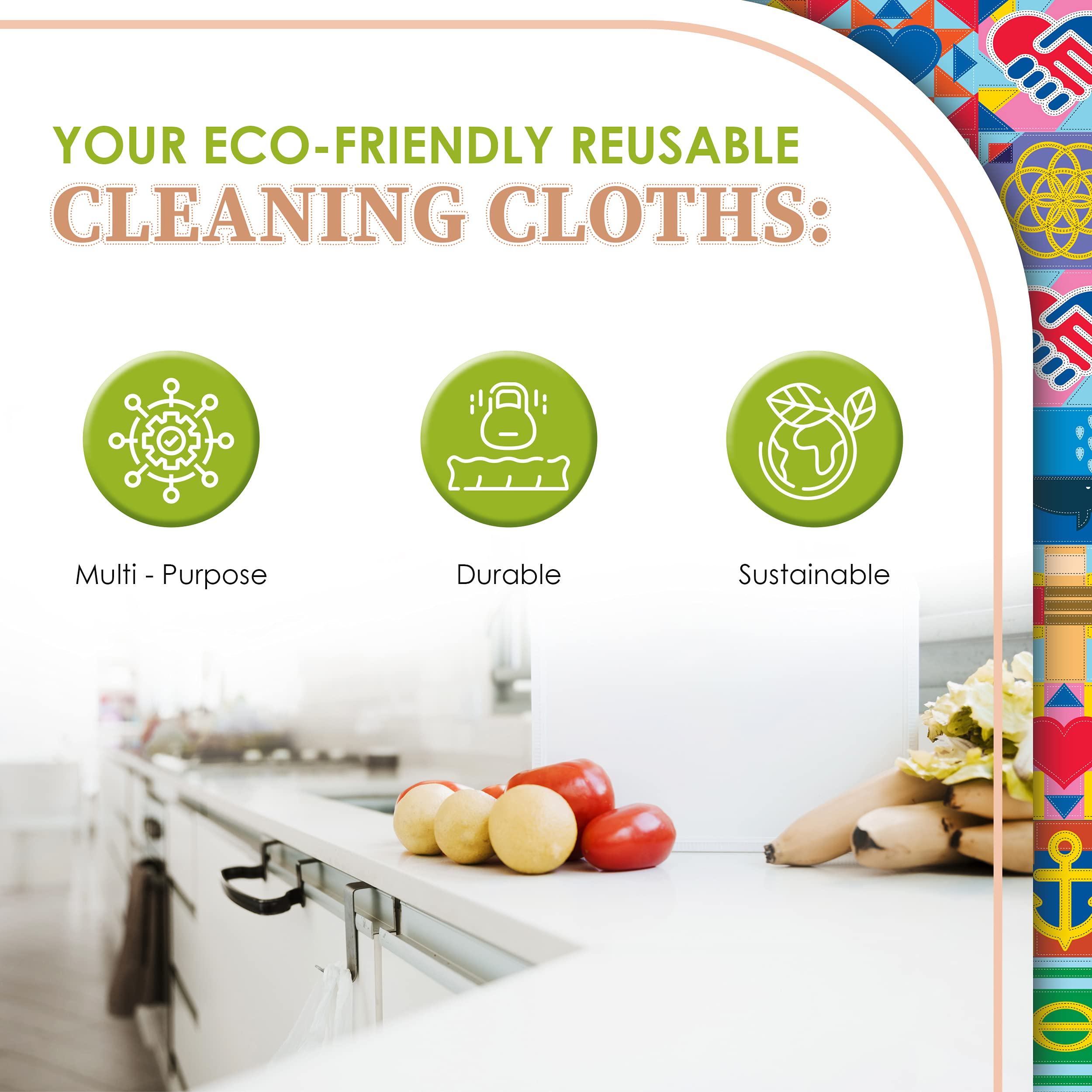Eco-Friendly Reusable Cleaning Cloths 2 Pack - Super Absorbent Multipurpose Kitchen Towels, Washable Cleaning Rags for Home, Car & Office - 14x10 Inches - Perfect for Spills, Dusting & Stain Removal