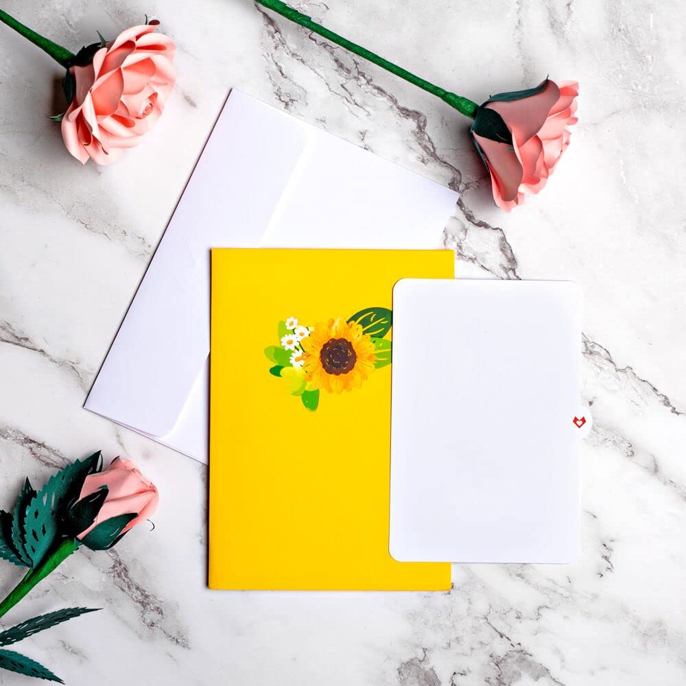 Lovepop Grand Sunflower Mother’s Day Gift Set - 3D Pop-Up Greeting Card & Paper Flower Bouquet - Unique Handmade Floral Arrangement for Mom - Perfect for Mother’s Day, Birthday & Anniversary Celebrations
