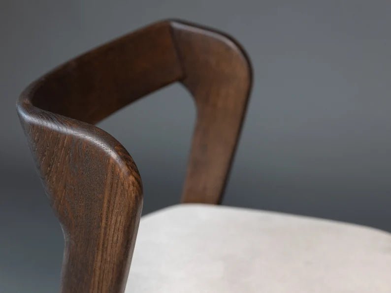 Handmade Modern Wooden Dining Chairs - Elegant Designer Wood Chairs for Dining Room, Kitchen, Restaurant & Home Decor