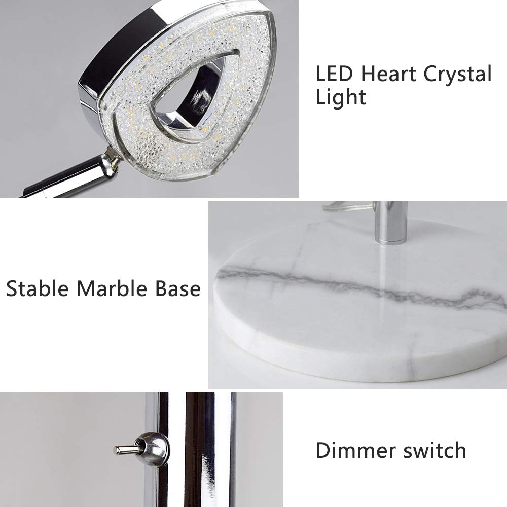 PADMA LED Floor Lamp with Rotatable Head - Dimmable Modern Standing Light with Crystal LED Beads for Eye Protection | 3000K Warm White Lighting for Living Room, Bedroom, Office & Corner | Perfect for Reading, Relaxing & Ambient Lighting