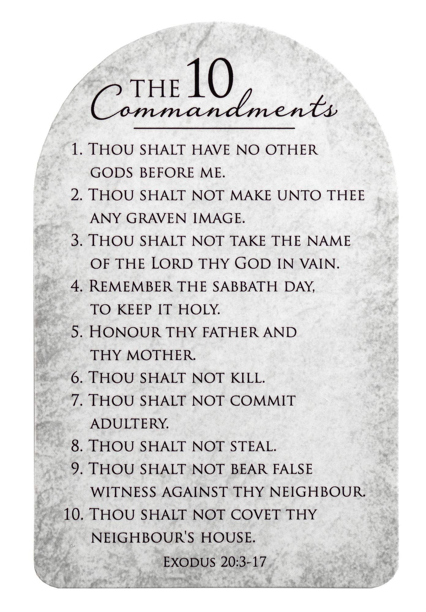 Dickson's The 10 Commandments Textured White 2.5