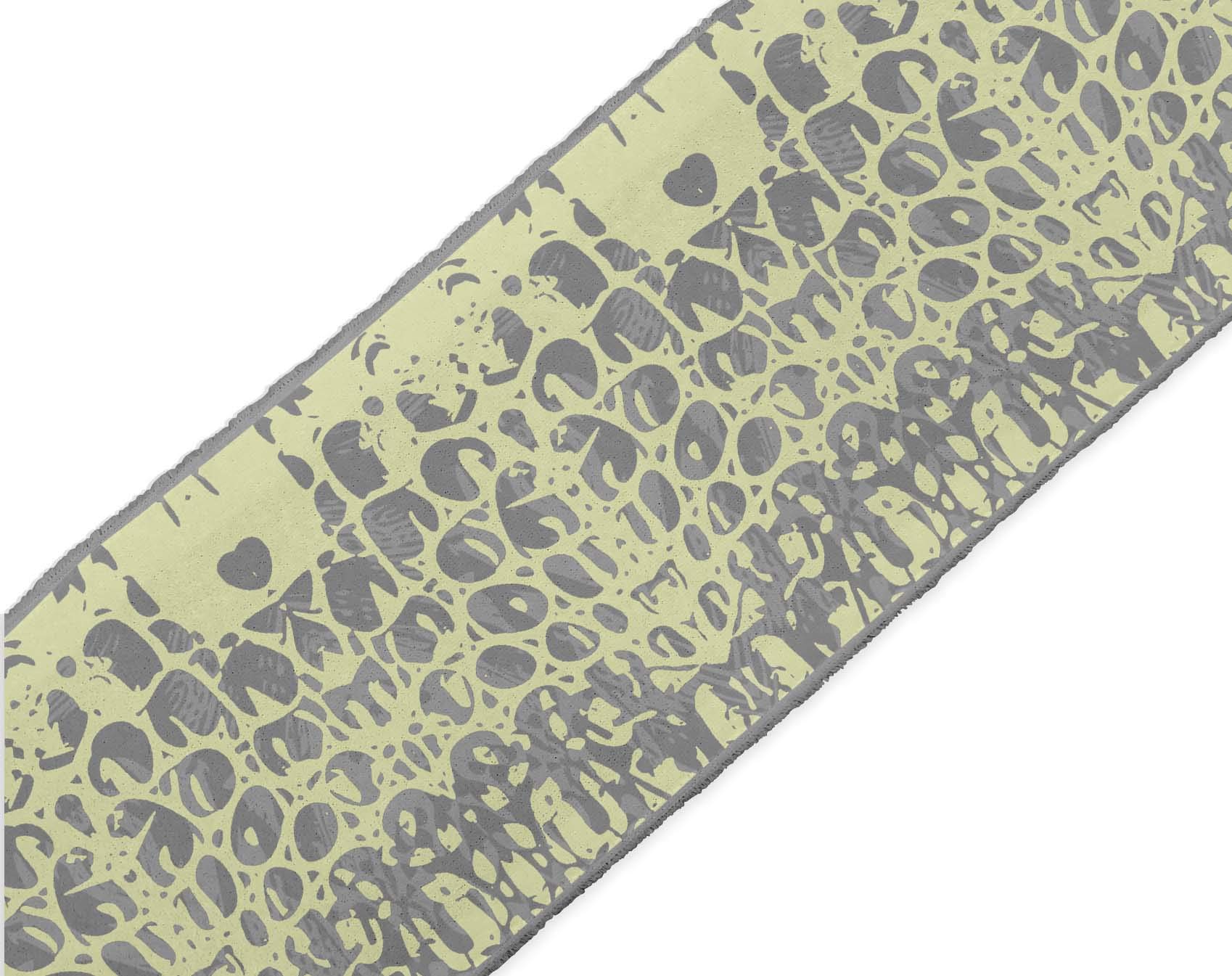Beige Brush Stroke Abstract Ribbon Trim Tape - 3 Inch x 9 Yard Printed Dupion Fabric Lace for Sewing & Crafting | DIY Scrapbooking, Gift Wrapping, Home Decor Accessories