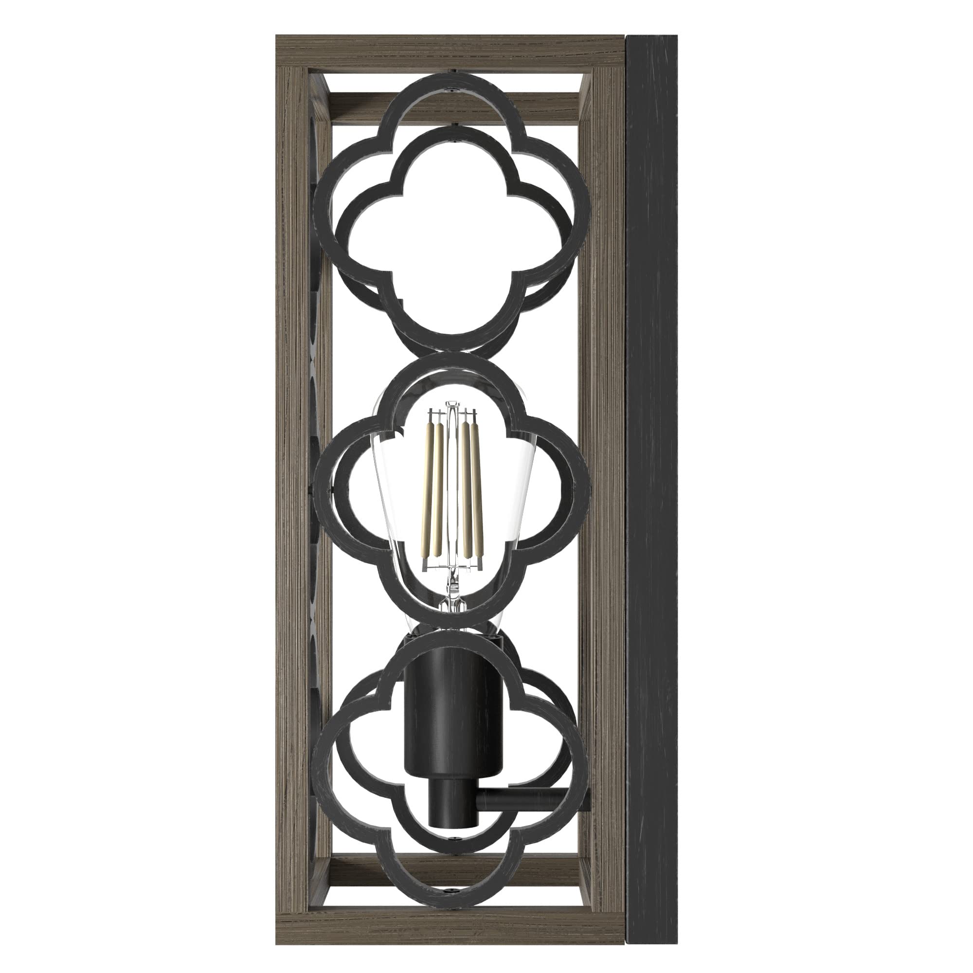 Hunter Fan Company 19375 Gablecrest Wall Sconce in French Oak Finish - Elegant Indoor Lighting Fixture for Bedroom, Living Room, and Hallway Decor