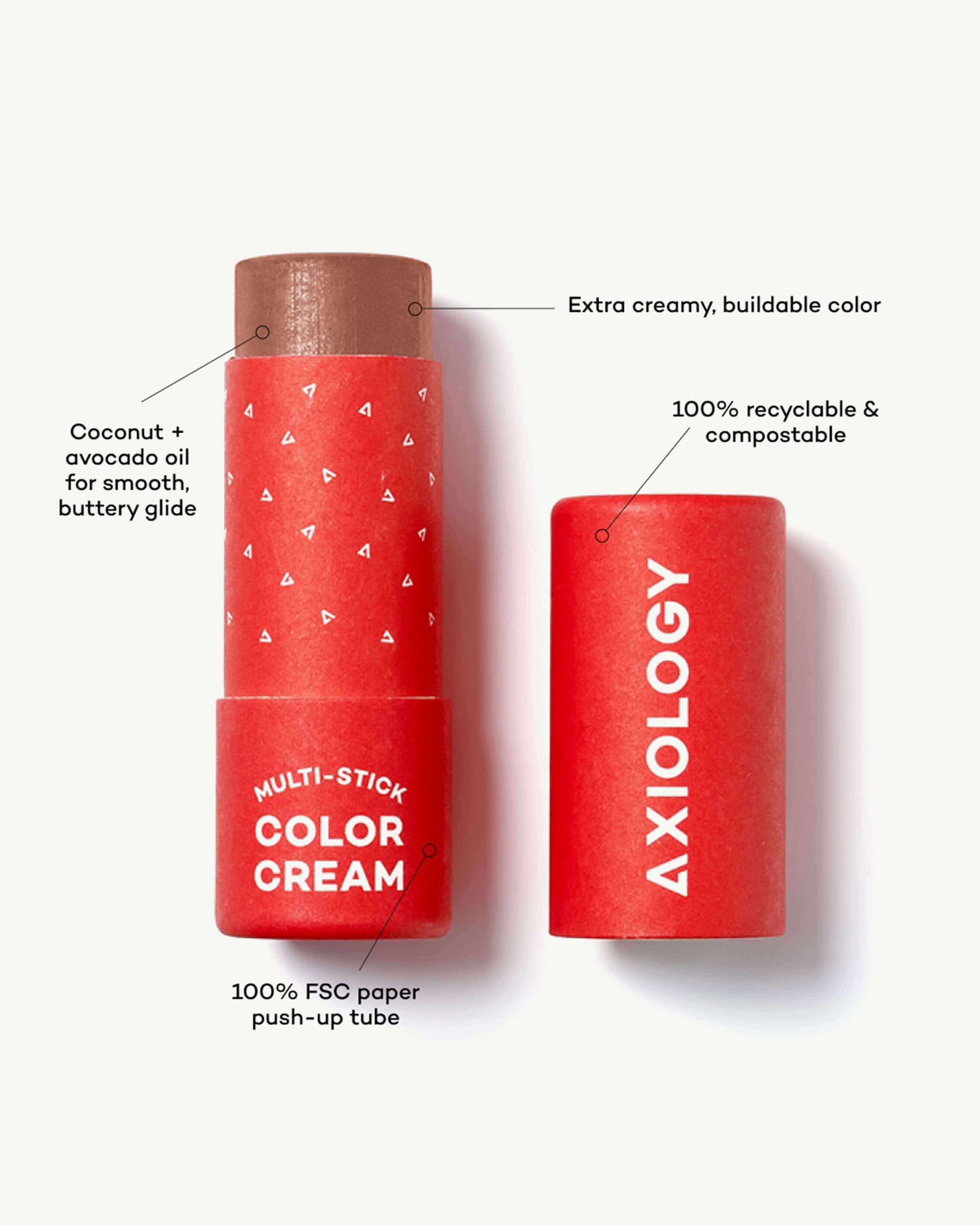 Axiology Multi Stick - Vegan & Cruelty-Free Lip & Cheek Balm for Natural Makeup | Perfect for Everyday Wear, Travel & On-the-Go Touch Ups