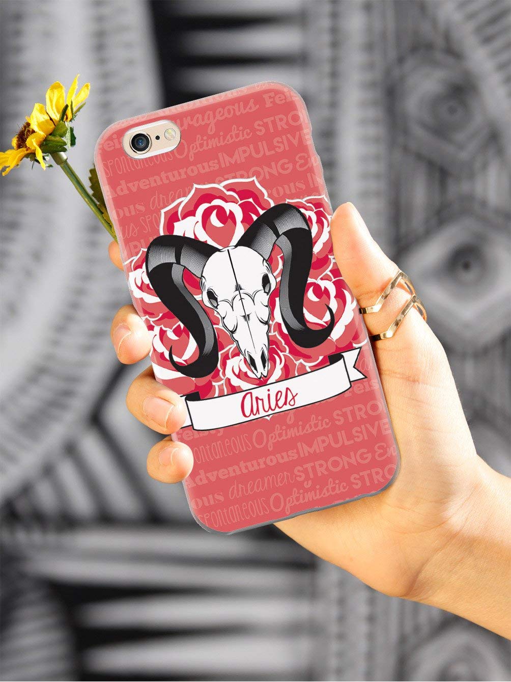 3D Textured Aries Zodiac Sign Protective Case for iPhone XR - Shockproof & Scratch-Resistant Cover - Perfect for Daily Use, Work & Travel