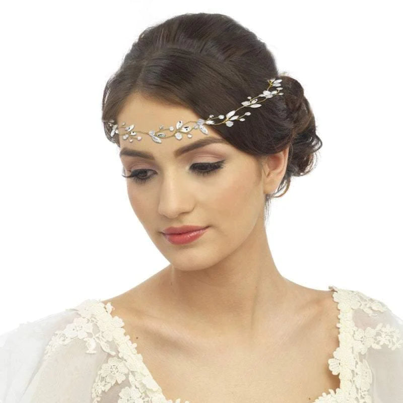 Elegant Gold Bridal Hair Vine with Sparkling Crystals - Perfect for Weddings, Prom & Special Occasions | 3998