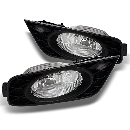 AKKON Clear Fog Lights Kit for Honda Odyssey SUV - JDM Style Driving Lamps with Wiring Harness, Switch & Brackets (Driver & Passenger Side) - Perfect for Night Driving and Foggy Conditions