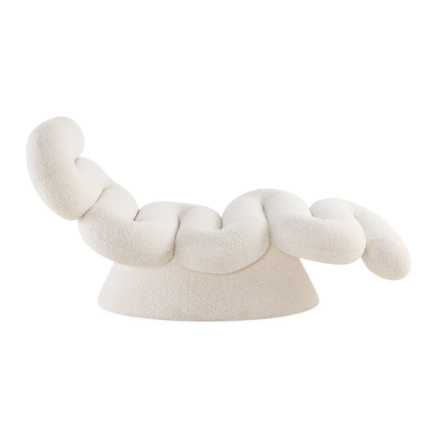 Serpentine Chaise Lounge Chair - Modern Curved Chaise Lounge for Living Room, Bedroom, or Outdoor Patio - Stylish & Comfortable Seating for Relaxation