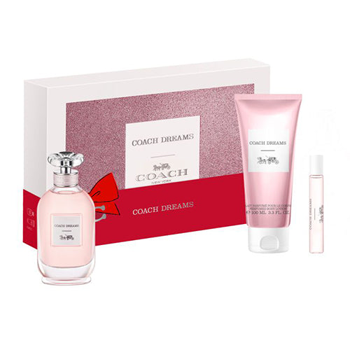 Coach Dreams 3-Piece Gift Set for Women - Perfume, Body Lotion & Shower Gel - Perfect Birthday, Anniversary & Valentine's Day Present - Luxury Fragrance Gift Set for Her