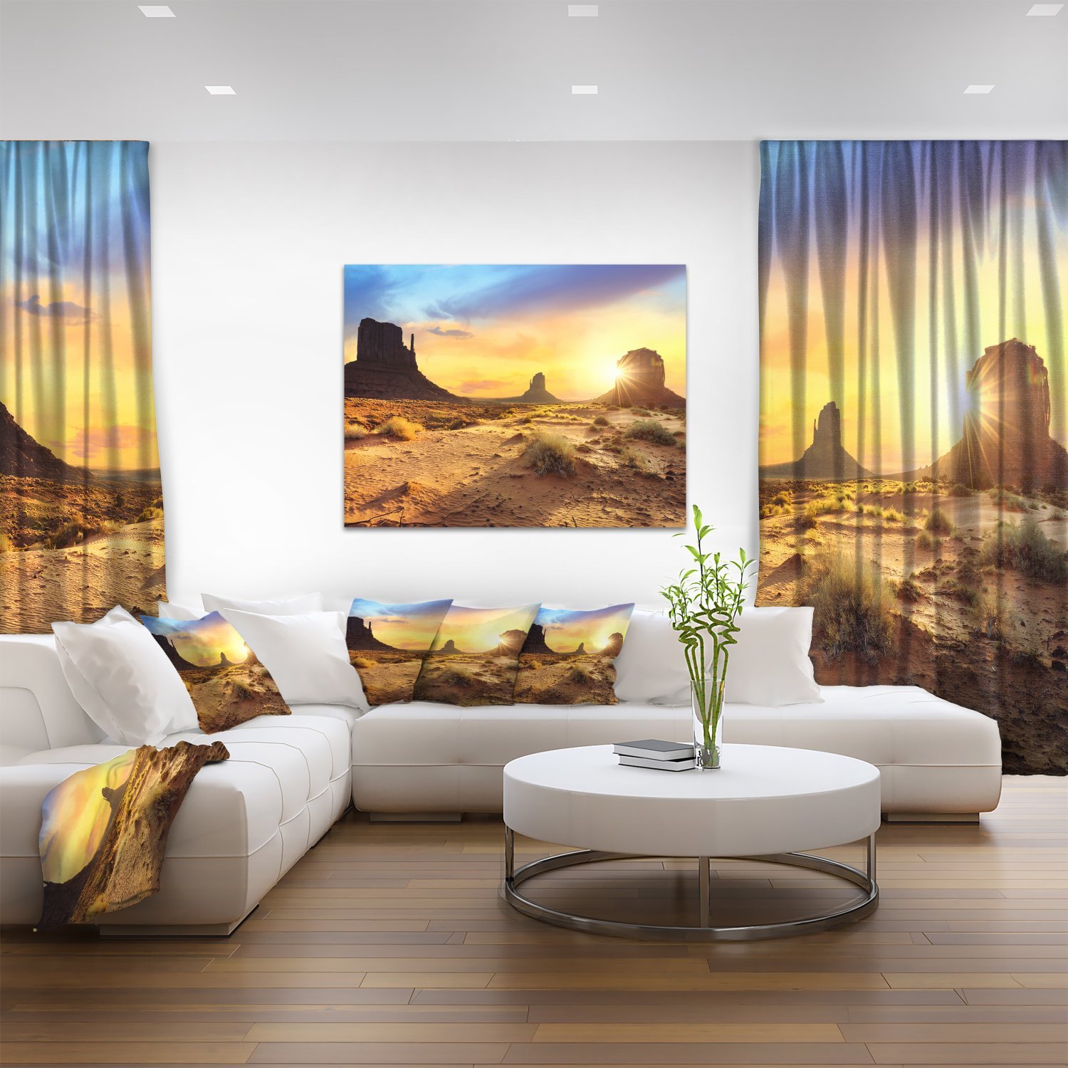Stunning Monument Valley Landscape Photography Canvas Art Print - Desert Scenery Wall Decor for Living Room, Office & Bedroom