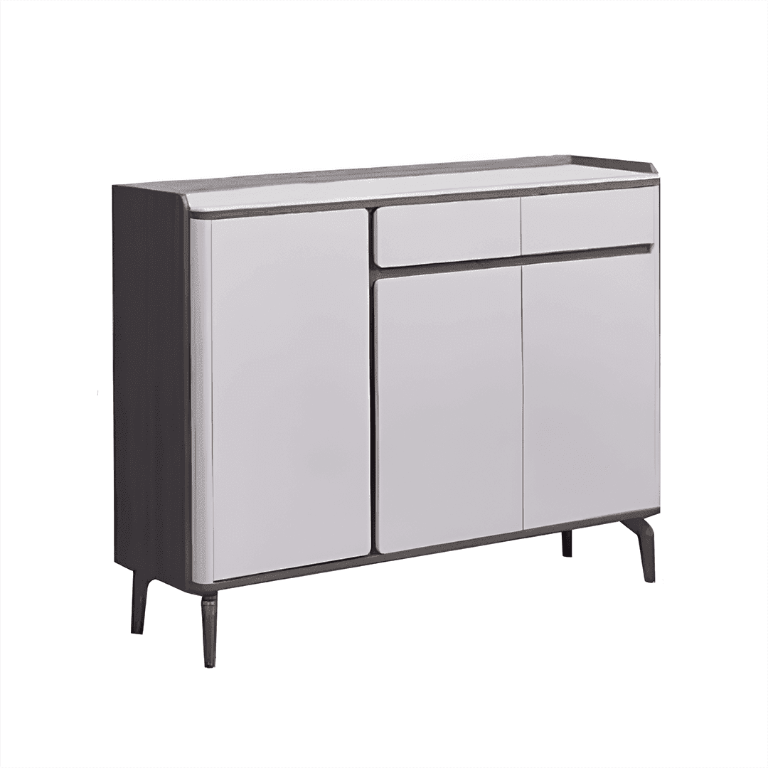 Jules 3-Door Shoe Storage Cabinet with Durable Sintered Stone Top - Perfect for Entryway, Mudroom, and Closet Organization