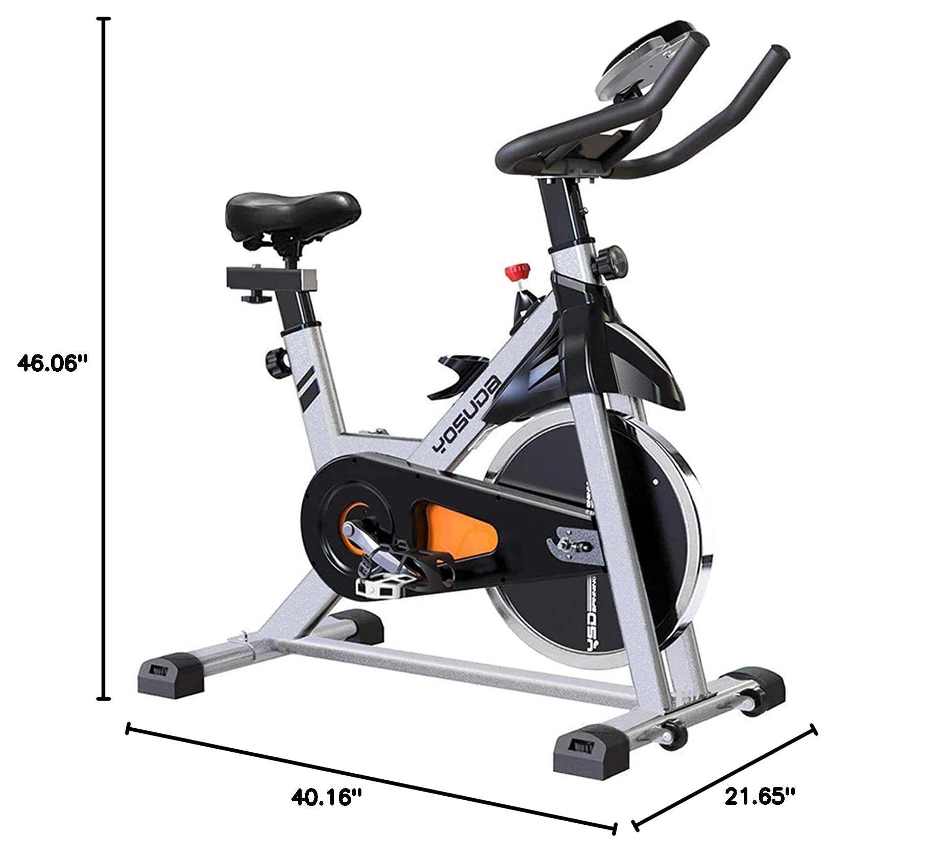 YOSUDA Magnetic Resistance Indoor Cycling Bike with Tablet Holder & Comfortable Seat Cushion - Quiet Brake System for Home Gym Workouts | Perfect for Cardio Training, Weight Loss & Apartment Fitness