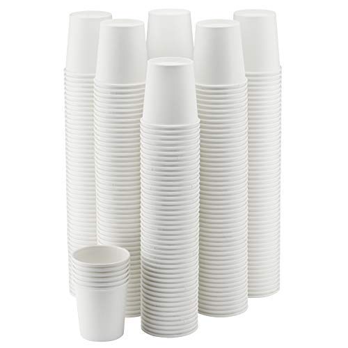 NYHI 400-Pack 8 oz. White Paper Disposable Cups - Eco-Friendly Hot & Cold Drink Cups for Coffee, Tea, Juice, Water - Perfect for Office Water Coolers, Parties, Picnics, and Travel