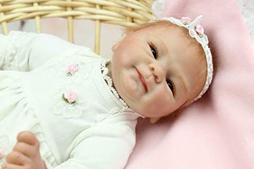 Anano 18 Inch Realistic Silicone Reborn Baby Doll - Lifelike Newborn Girl Doll with Vinyl Body for Kids | Perfect for Role Play, Gift Giving & Collectors