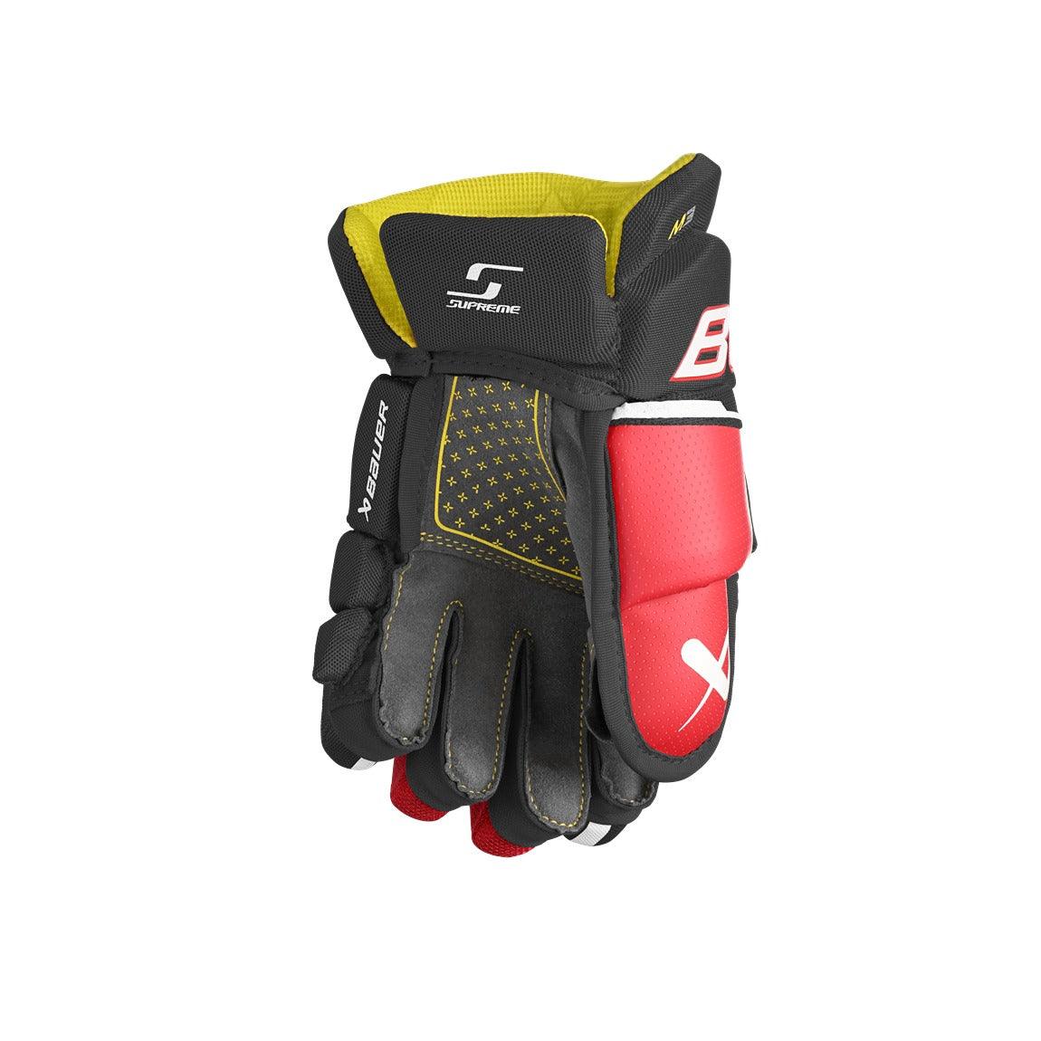 Bauer Supreme M3 Junior Hockey Gloves - Lightweight Protective Gear for Youth Players - Perfect for Ice Hockey Practice & Games