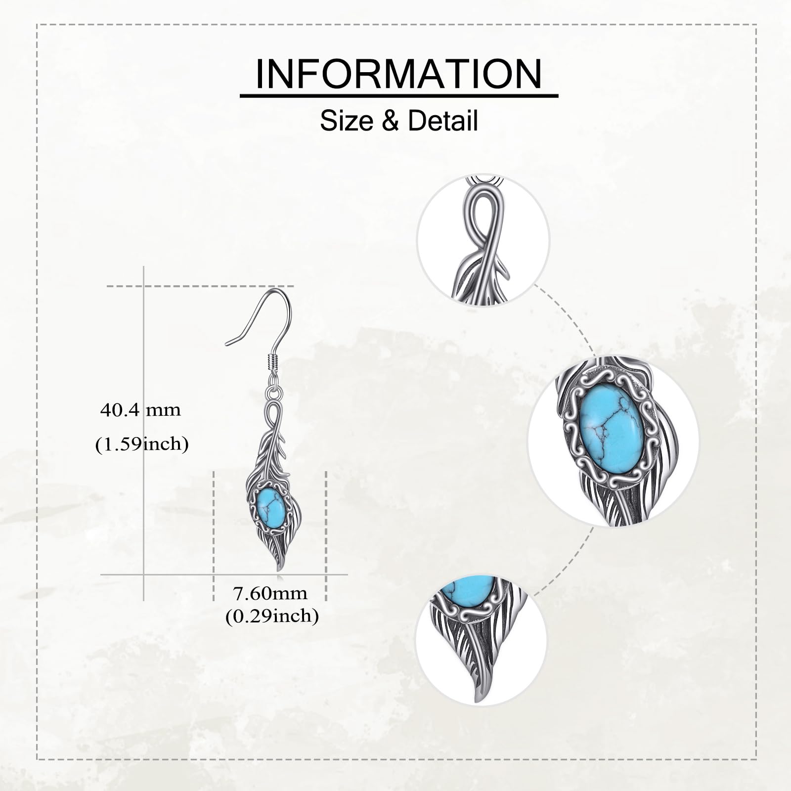 ONEFINITY Boho Earrings for Women - 925 Sterling Silver Sun and Moon Dangle Earrings with Feather Details | Hippie Jewelry Gift | Perfect for Festivals, Parties & Boho Fashion