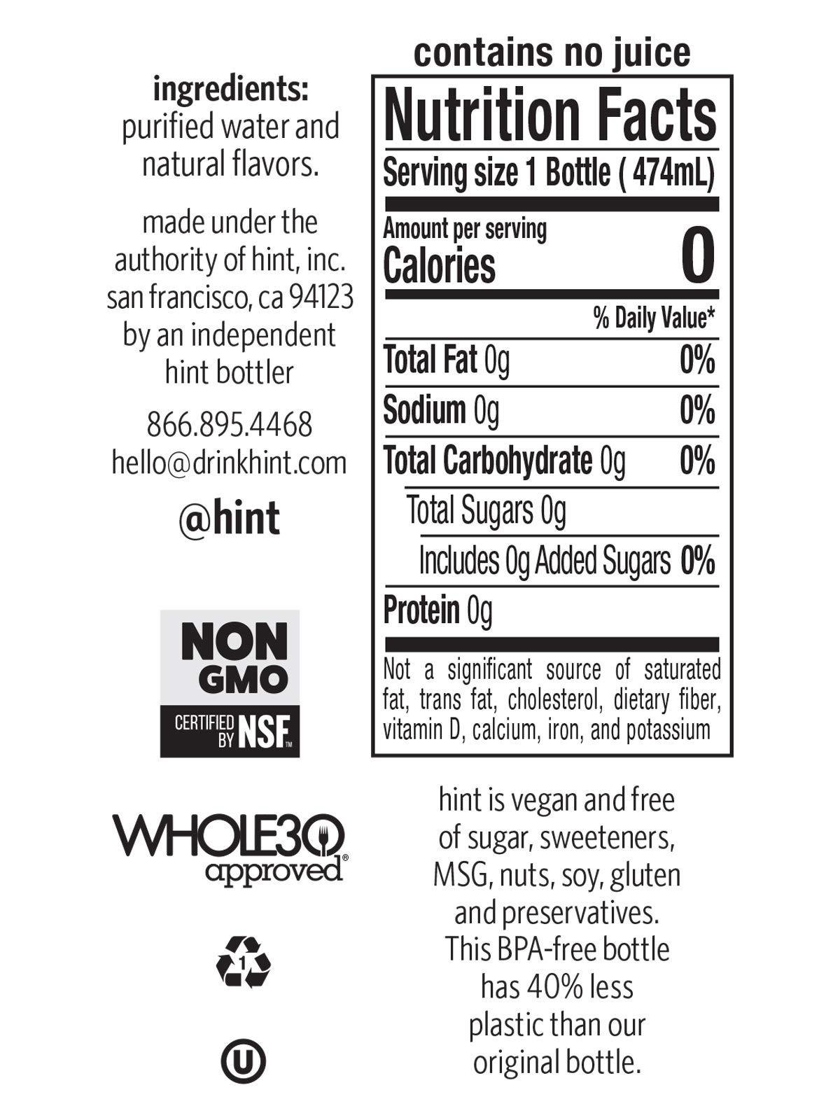 Hint Water, Cherry Flavored, 16 Ounce Bottles (Pack of 36) | Zero Sugar, Zero Calories, No Artificial Sweeteners or Preservatives | Refreshing Hydration for Workouts, Office & On-The-Go