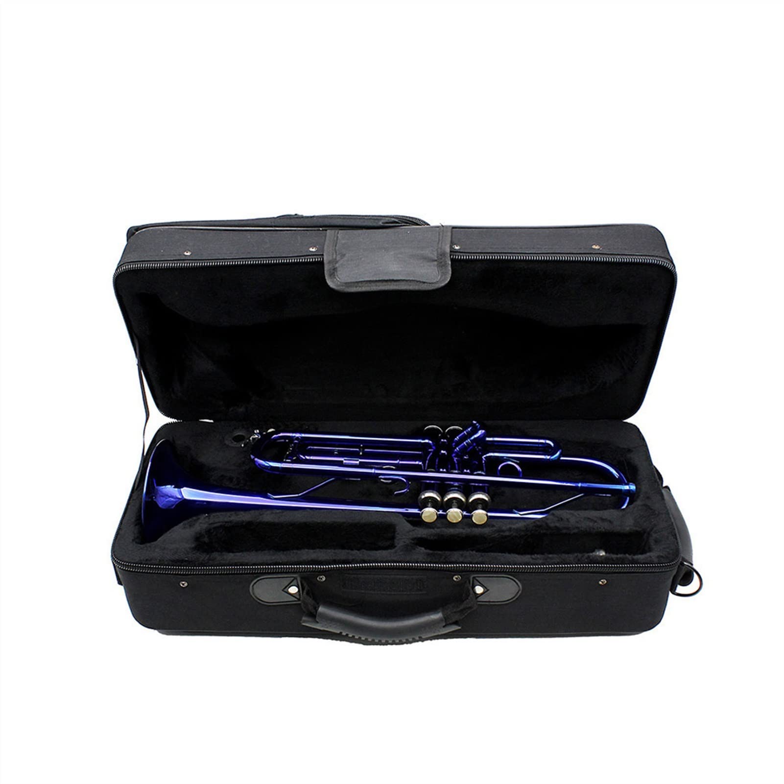 ZENGXUE Bb B Flat Silver-Plated Brass Student Trumpet with Mouthpiece, Cleaning Brush, Cloth & Gloves - Gold Finish | Perfect for Beginners, School Bands & Music Practice