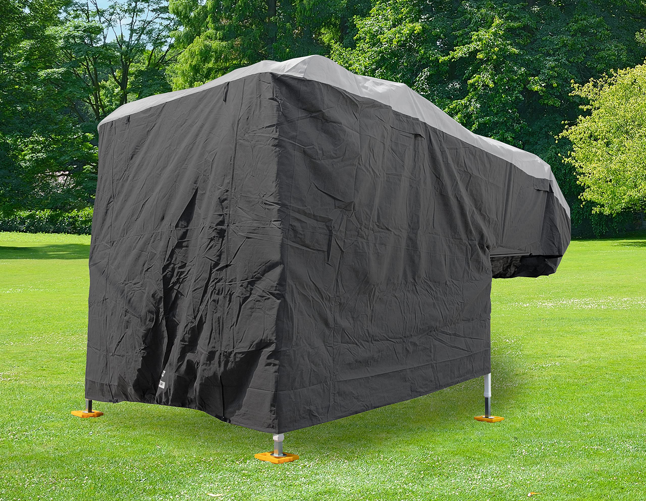 Camco ULTRAGuard Camper/RV Cover - Waterproof Polypropylene Cover for Slide-In Campers Up to 16'8