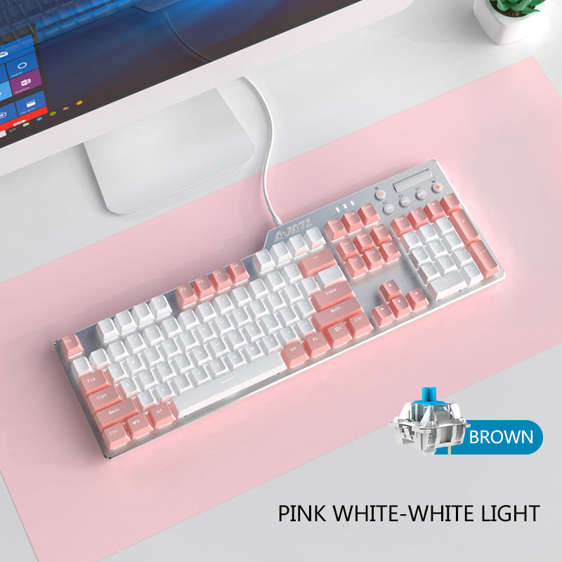 YUNZII Ajazz AK35i RGB Mechanical Gaming Keyboard - 87 Keys, Blue Switches, Wired USB, Anti-Ghosting - Perfect for Gaming, Typing & Office Work